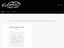 Tablet Screenshot of elevatedprintshop.com